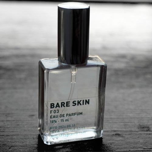 Bare Skin Eau de Parfum 15 mL clear glass bottle by JHaus Fragrance